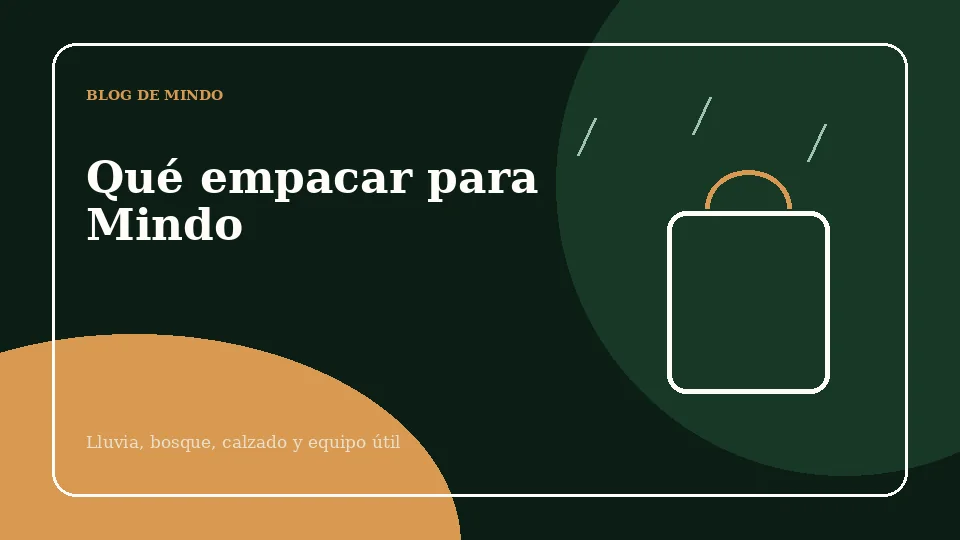 Ilustración editorial de una mochila preparada para viajar a Mindo